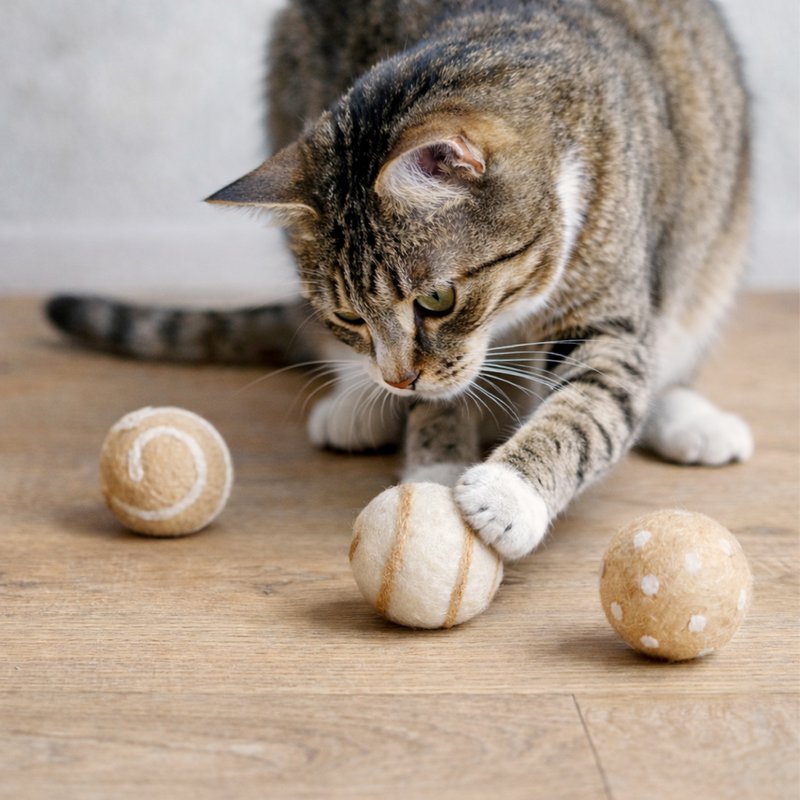 Cattoy ball creme SET 3