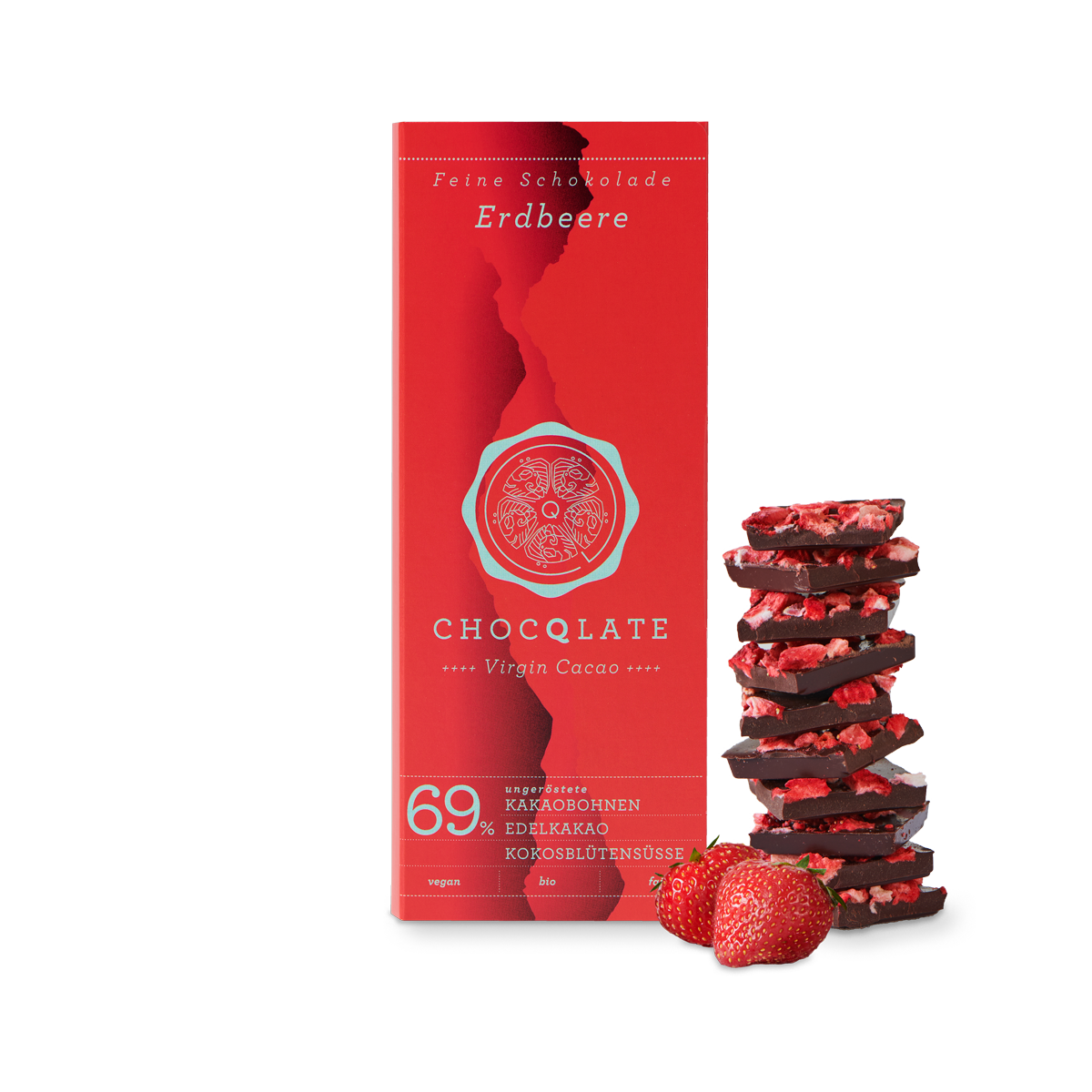 CHOCQLATE organic chocolate STRAWBERRY