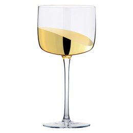 Set of 2 Wave Gold Gin Glasses - Cocktail Glass Set