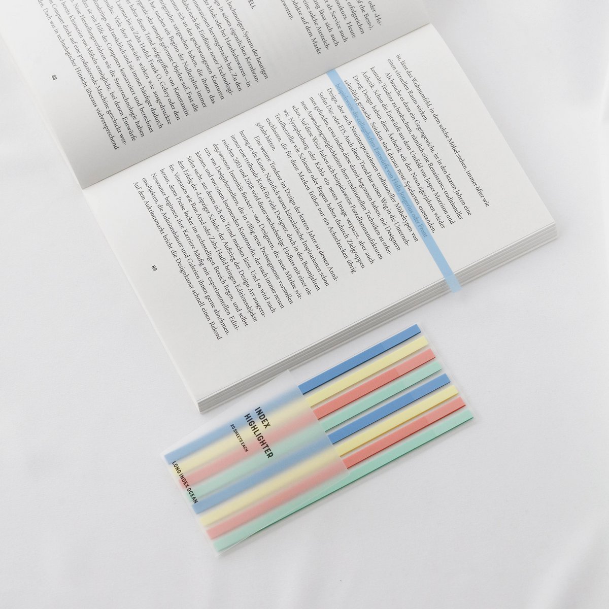 Lemon Breeze | Sticky Notes Tabs Long | Transparent tape | Long adhesive strips for marking text