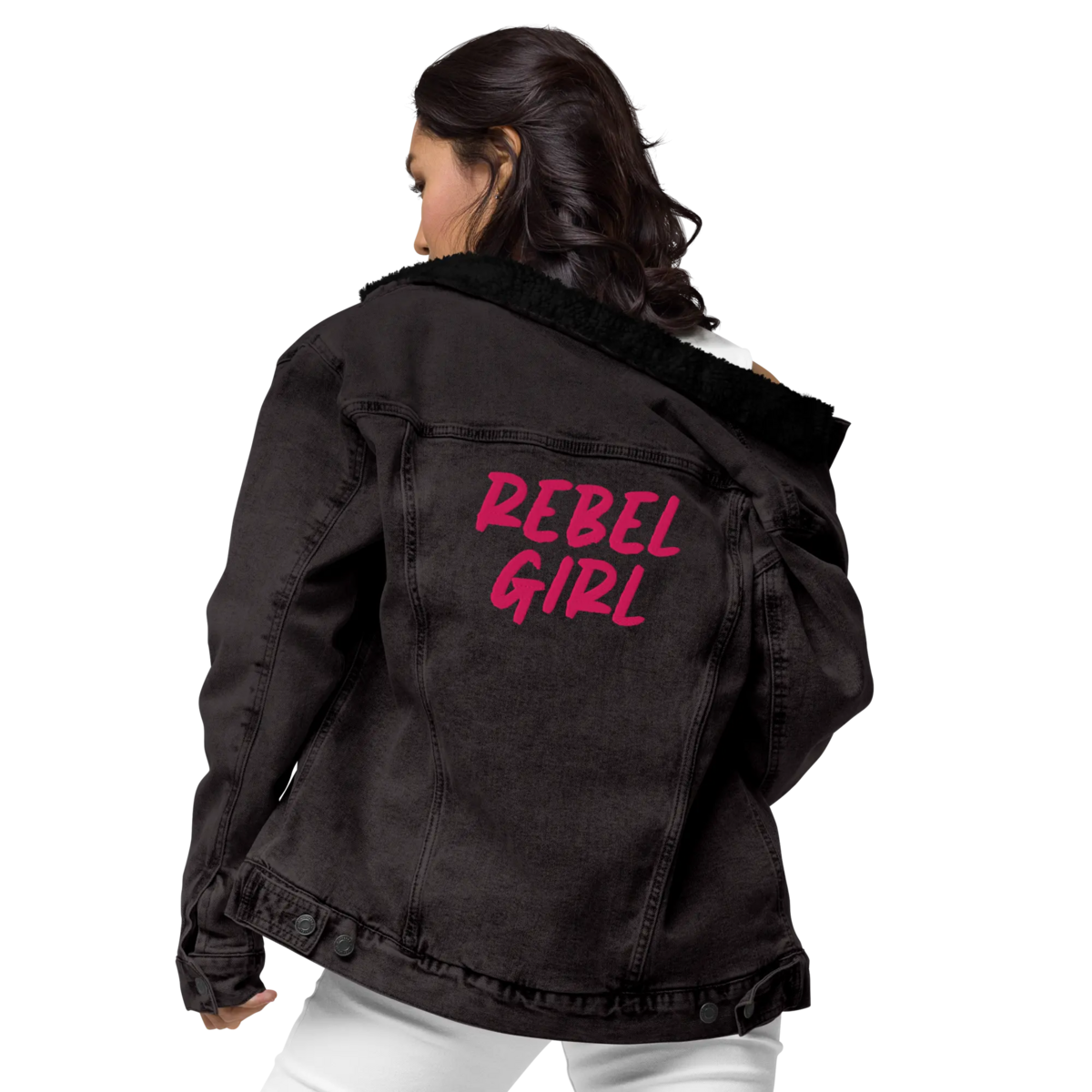 Denim sherpa jacket REBEL GIRL