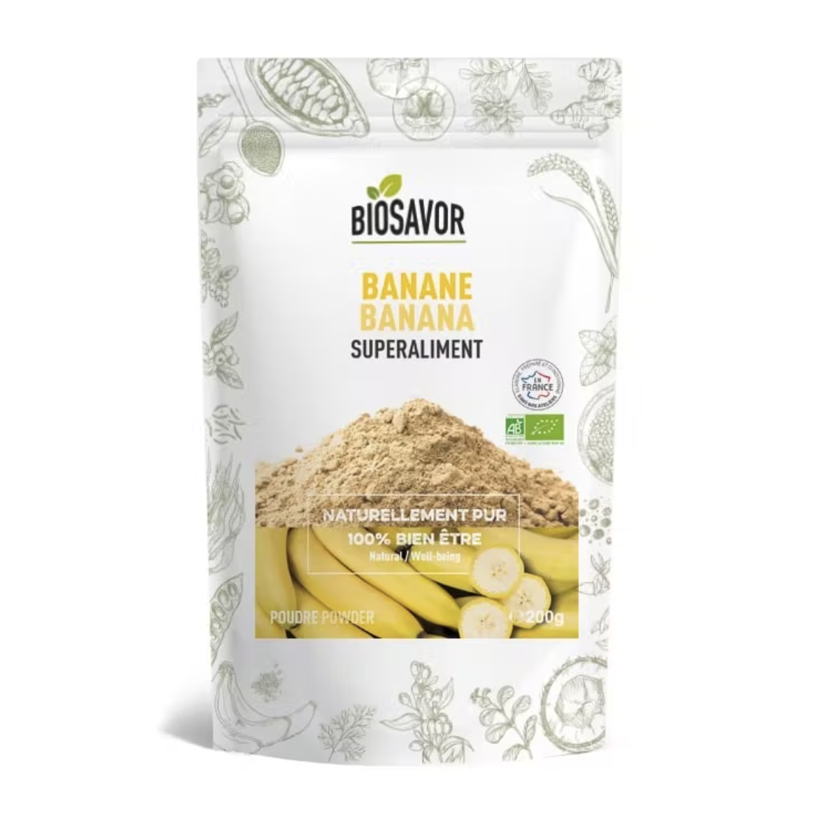 BANANE EN POUDRE - 200G - ERGÄNZUNG DER NAHRUNGSMITTEL