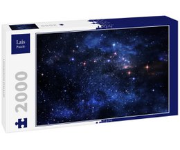 A 2000-piece puzzle depicting a stunning night sky filled with stars and galaxies. The puzzle features a deep blue background with bright, twinkling stars and celestial bodies, creating a captivating cosmic scene.