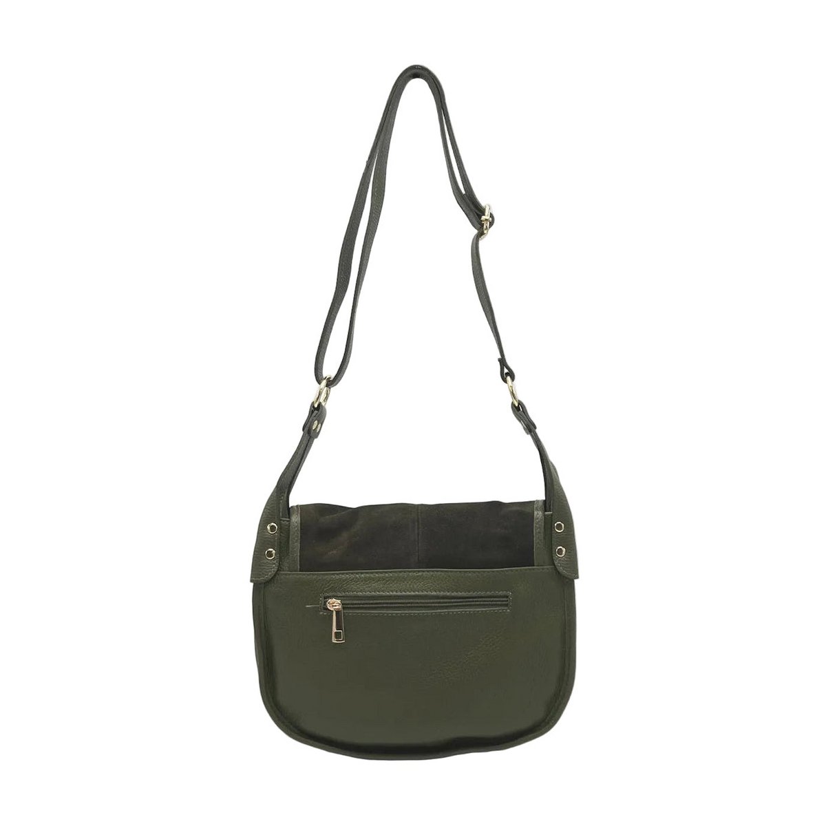 Bolso Saddle para Mujer en Piel Ante, Made in Italy, art. 112642Nuevo