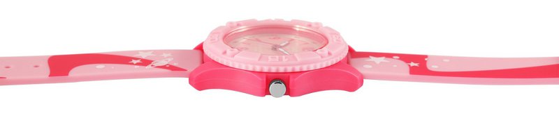 Q&Q children's watch, silicone strap, "Space", pink, 10 bar, Ø 35 mm