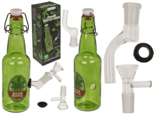 Glasbong, Flasche, 23,5 cm,