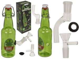 Glasbong, Flasche, 23,5 cm,