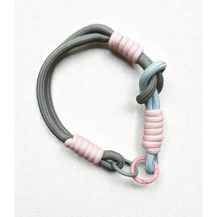 Keychain - Cell Phone Strap - Pink Gray