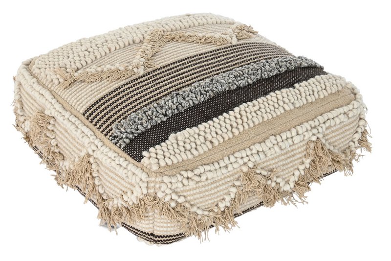 BOMULD GULVPUDE 60X60X25 6300 GR, BRUNE STRIBER LD193917