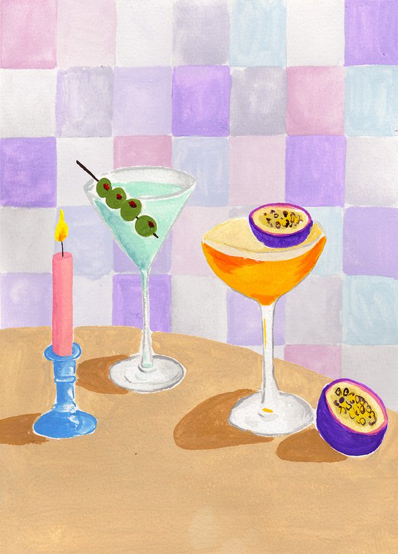 5x kort Cocktailbord