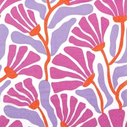 Servietten Retro Bloom fuchsia