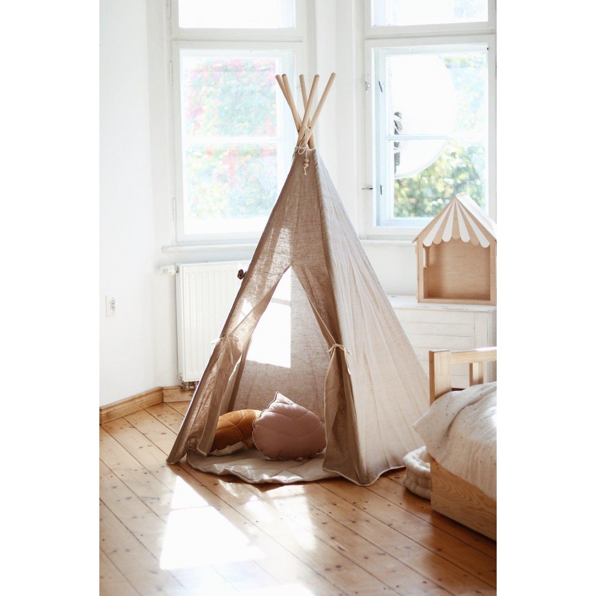 Tipi- und Mattenset „Natural Linen“