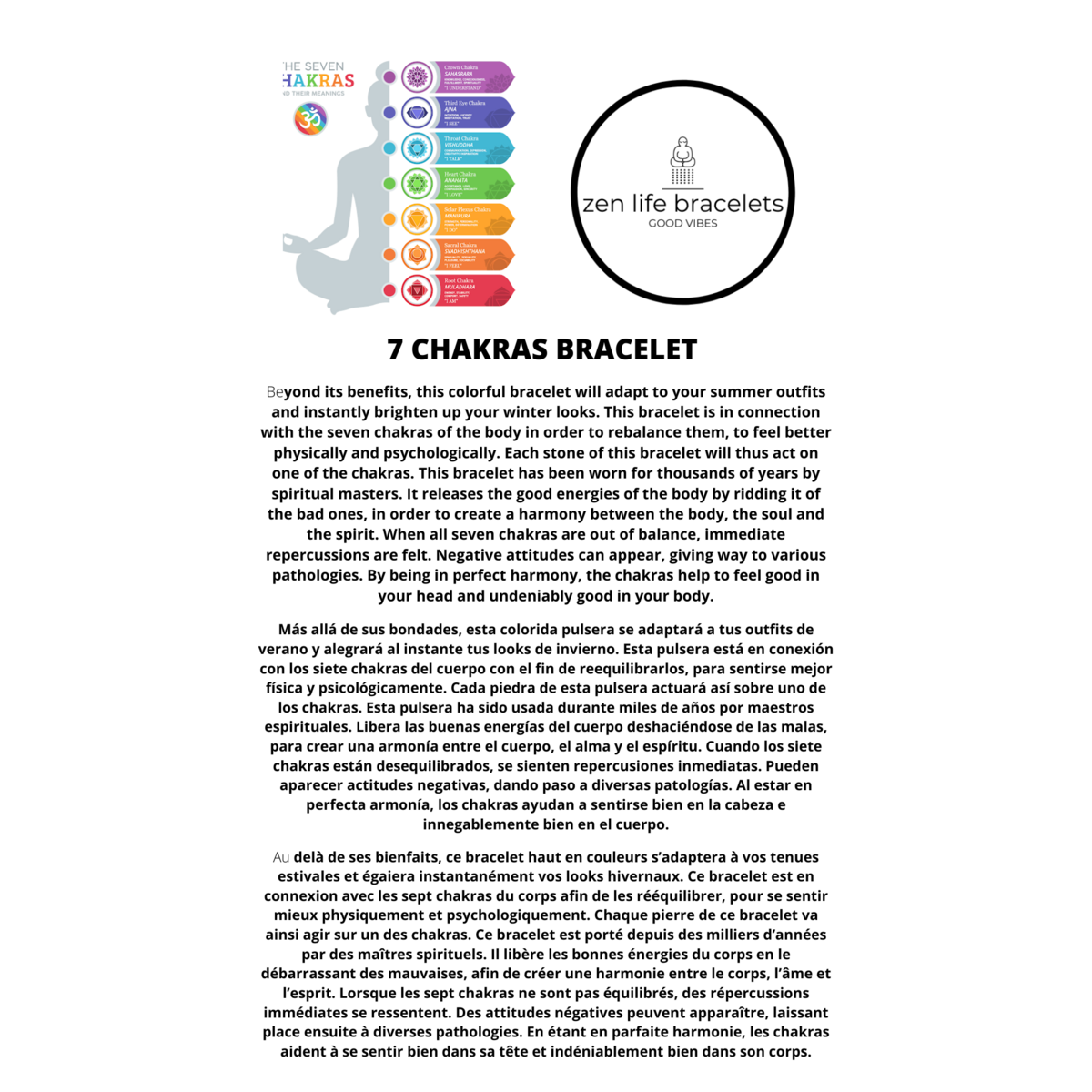 7 Chakra armbånd