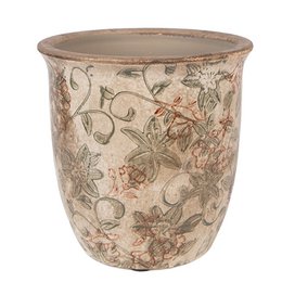 Flowerpot Ø 13x13 cm Beige Ceramic