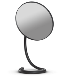 Non-illuminated mirror with long gooseneck
