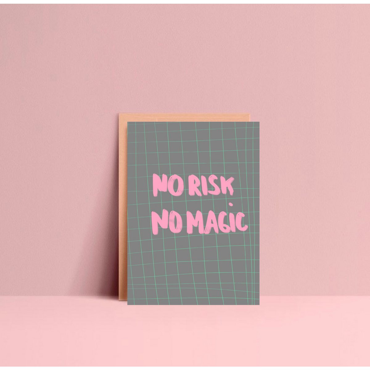 No Risk no Magic Postkarte 