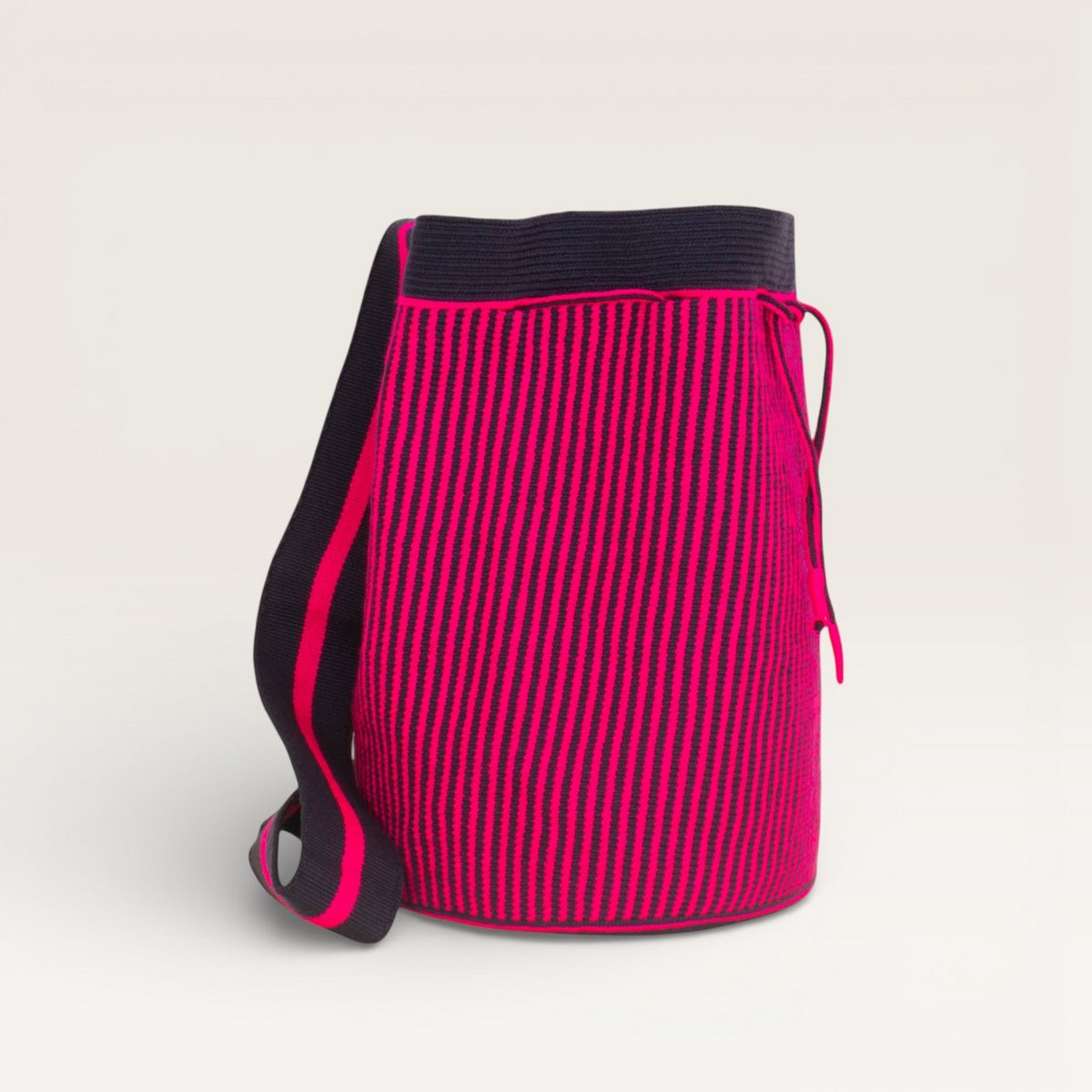 Gestreepte rugzak | Magenta