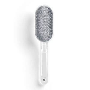 Rayén | cepillo para ropa | Perfecto para pelo de mascotas | Cabeza giratoria | Todo Tipo de Superficies | 25,5 x 6 cm | Blanco-Gris