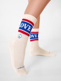 Organic socks gift set Peace & Love - 2-pack tennis socks