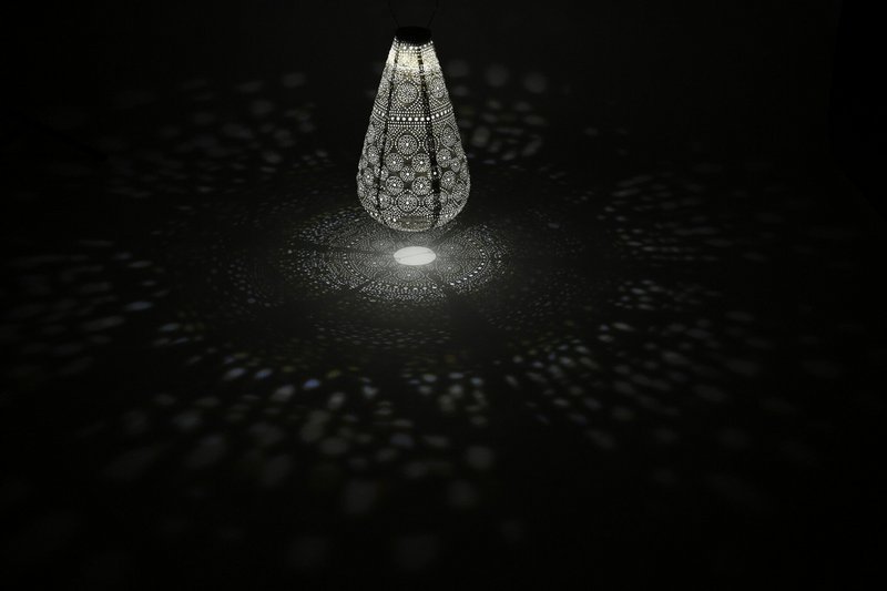 Lumiz Solar Lampion Spectare Drop - 28 cm - Zilver
