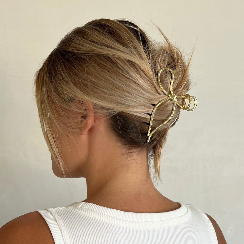 Bow hair clip | Hair clip large | Golden hair clip | Trend hair clip | Silver hair clip