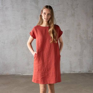 Linnen jurk Brick Alice