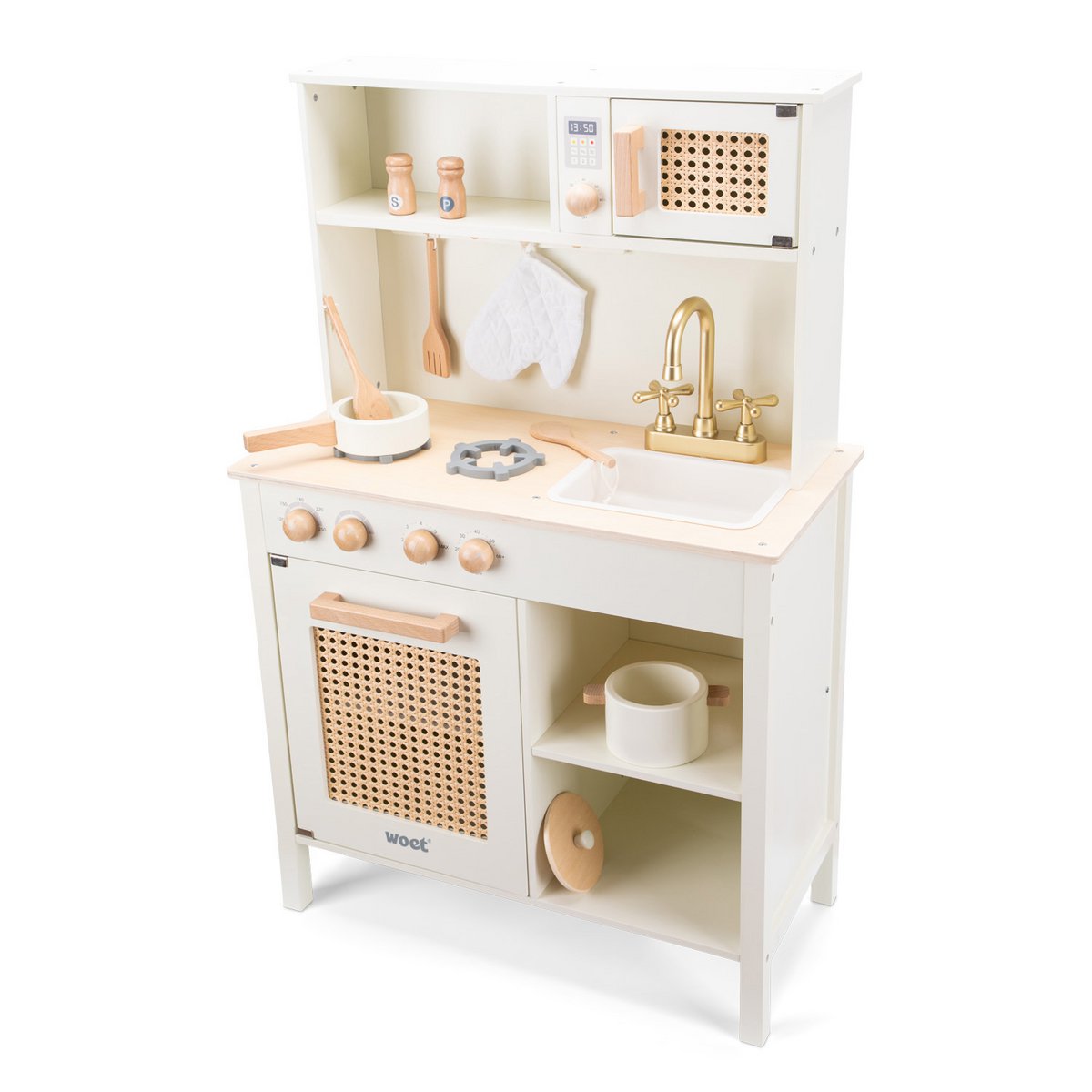 Cocina infantil de juguete de madera - Rattan