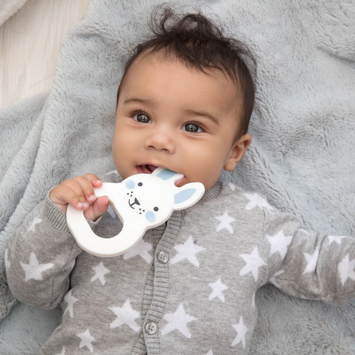 Blue Bo Bunny Sensory Teething Toy