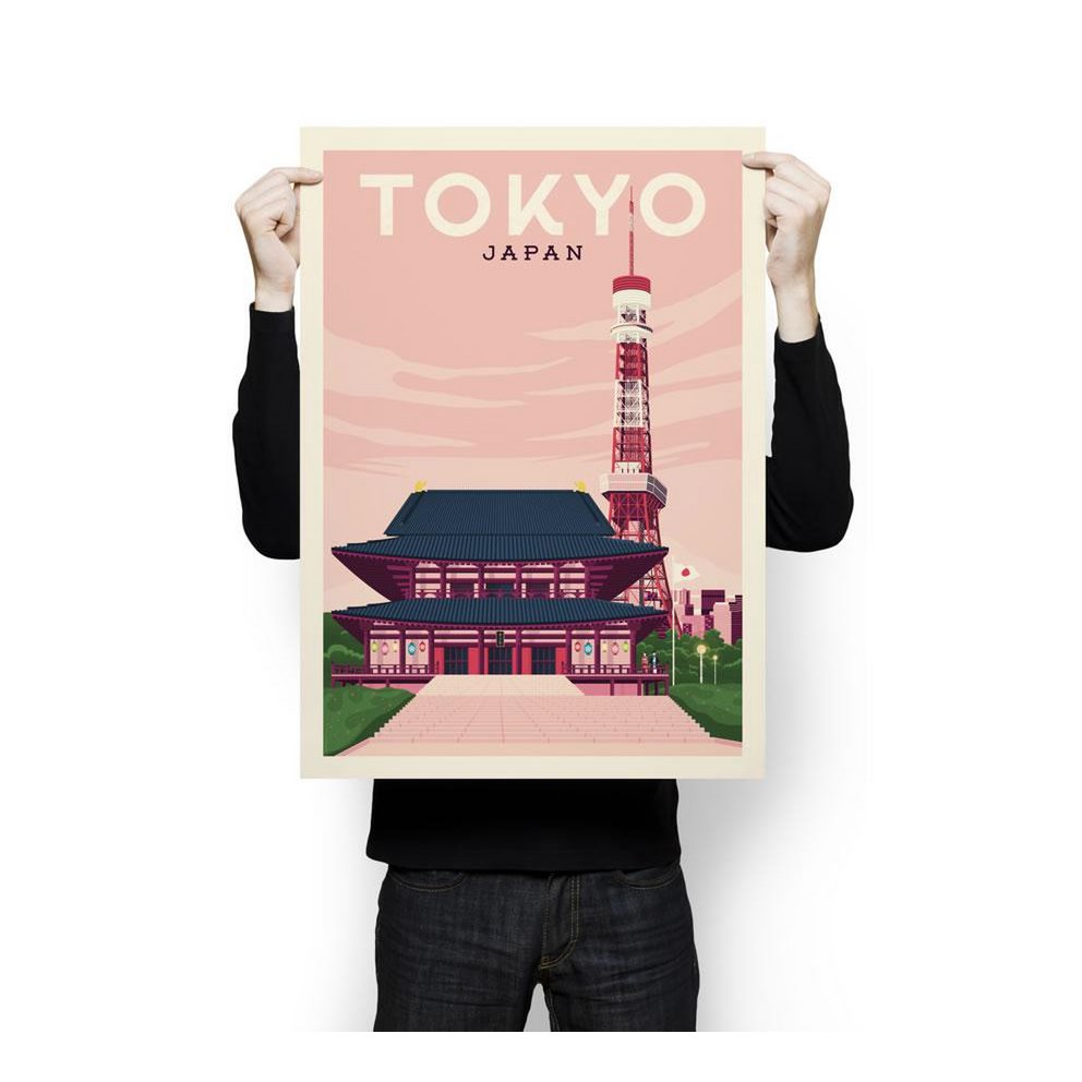 Affiche Tokyo Vintage | Poster Ville Tokyo Japon