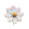Daisy flower ceramic small light blue 3.5 cm