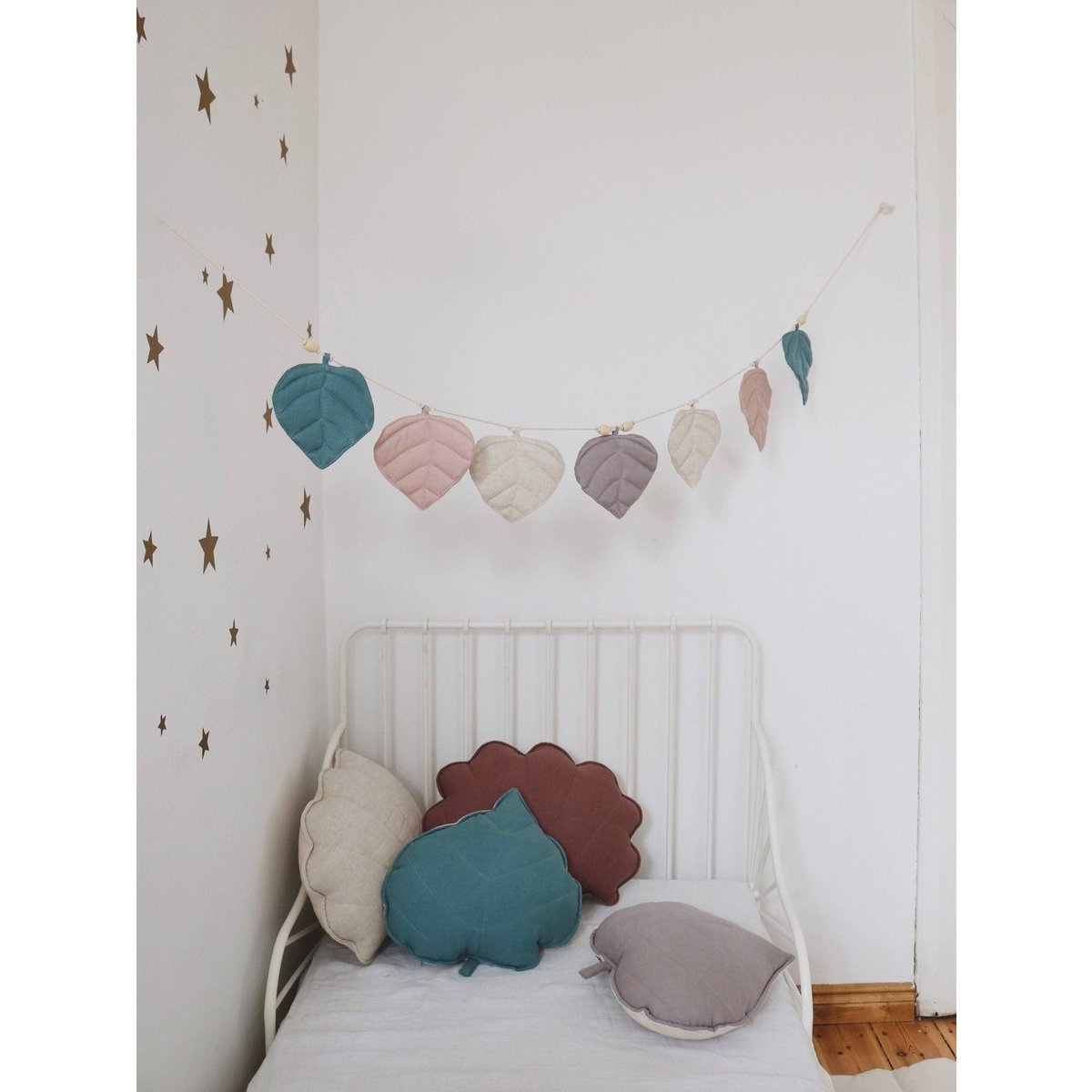 Guirlande en lin « Spring Dream » avec feuilles