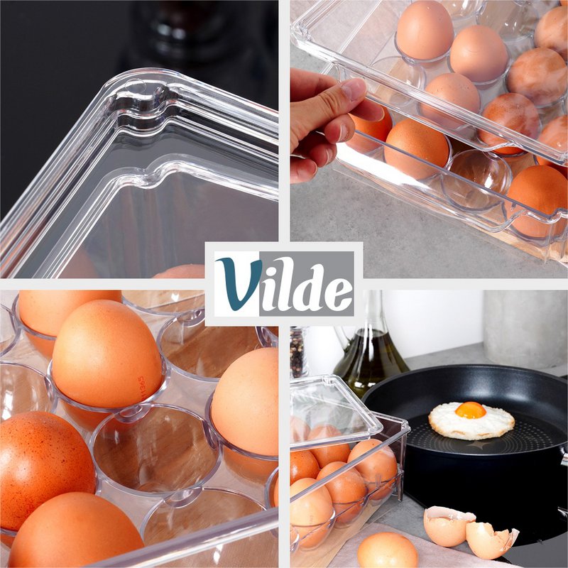 Egg Holder with Lid for 15 Eggs
