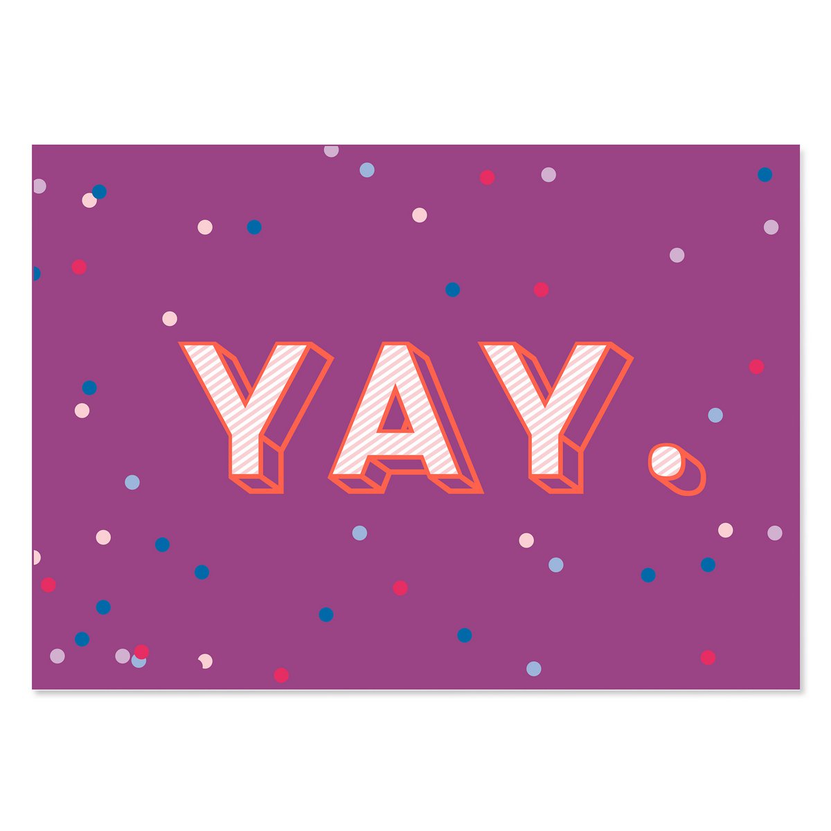 Gefeliciteerd kaart “YAY.” – Ansichtkaart voor bijzondere prestaties