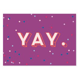 Gefeliciteerd kaart “YAY.” – Ansichtkaart voor bijzondere prestaties