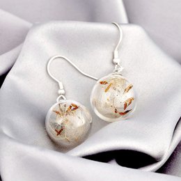Echte paardenbloemoorbellen - 925 sterling zilver - elegante bloemensieraden - OHR925-12