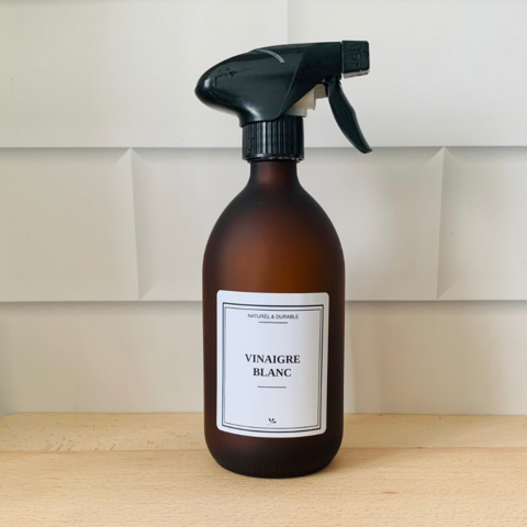 Glasflasche – Weißer Essigspray