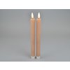 LED-stokkaars, 63 koffie, Set2, D2,2xH24cm, aan/uit, timer alleen met FB, 2xAAA