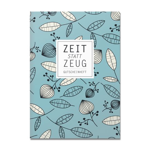 Coupon booklet time instead of stuff, blue