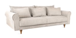 ASTRID 4-seater sofa/sofa bed Corduroy Cream removable & washable covers