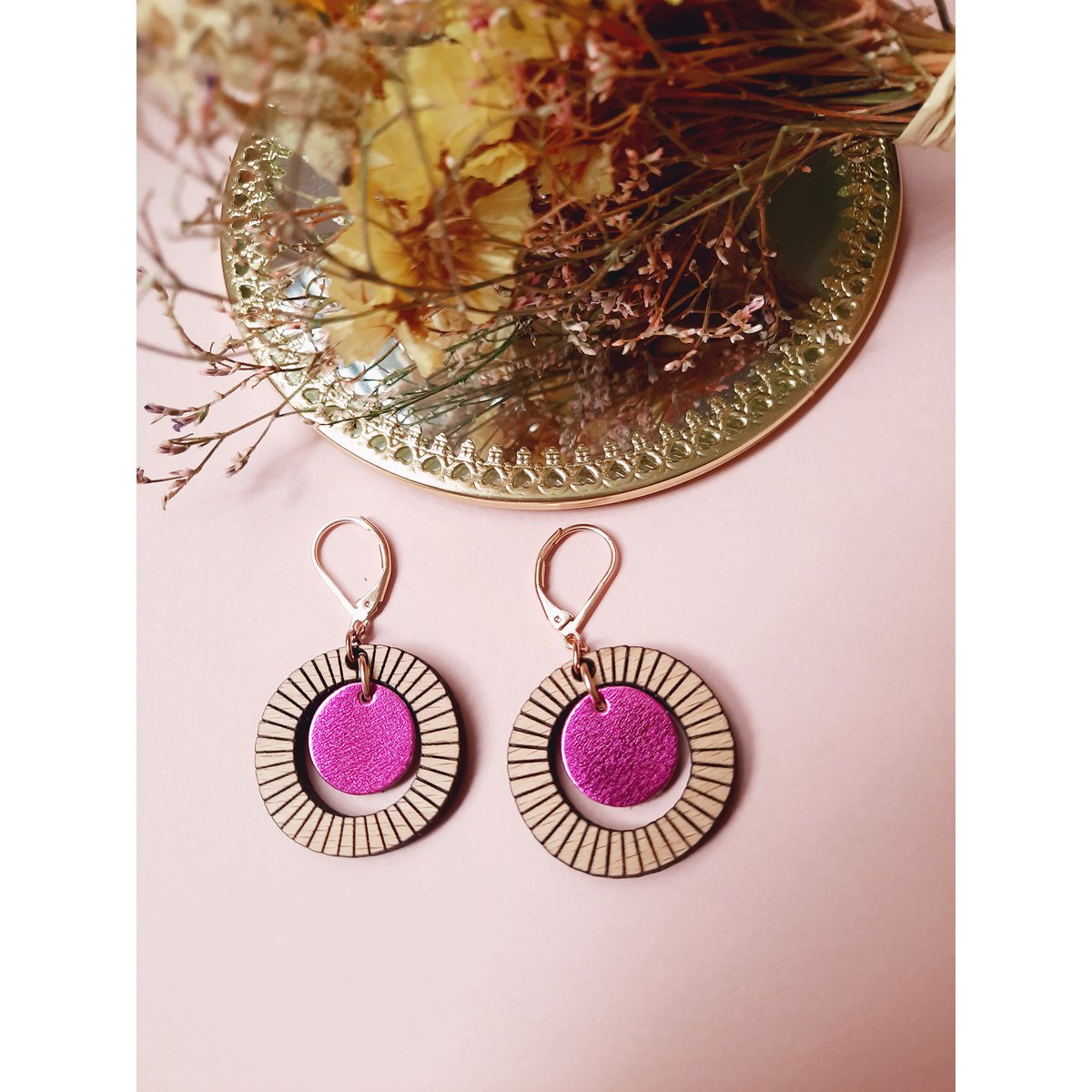 BULLE Fuchsia earrings