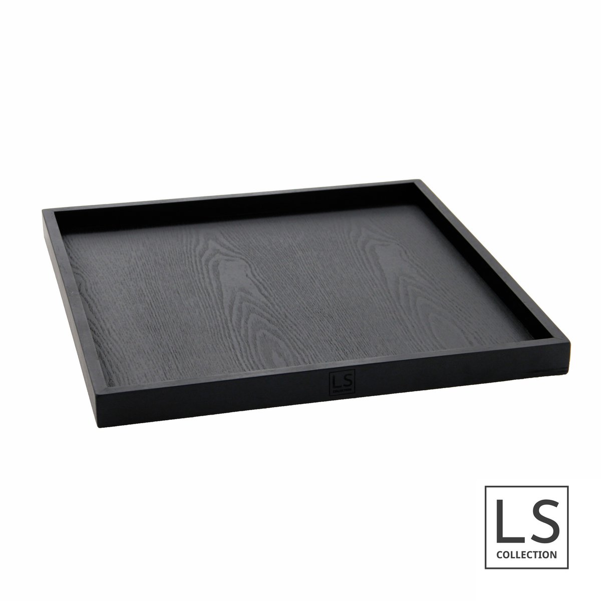 LS Collection® - Carré 60x60cm - Plateau - Plateau à bougies - Plateau à bougies - Planche de service - Plateau en bois - Plateau en bois - Plateau - Décoration - Accessoires pour la maison - Noir mat