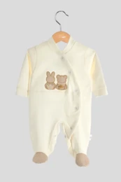 Waffle little friends embroidered babygrow