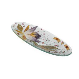 Frasco de empatata en vidrio Murano, favorita de la idea de regalo, decoración de oro floral