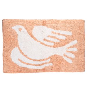 Getufte katoenen badmat - Witte duif