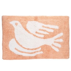 Getufte katoenen badmat - Witte duif
