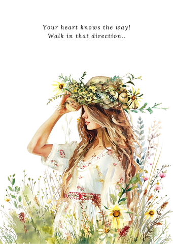 Sustainable card - wild and free girl