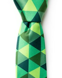 Rauten-Grün-Krawatte | Recyceltes Polyester GRS