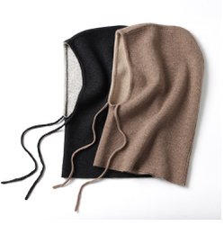 Dobbelt-sidet-100% cashmere 2-side-udøvet balaclava