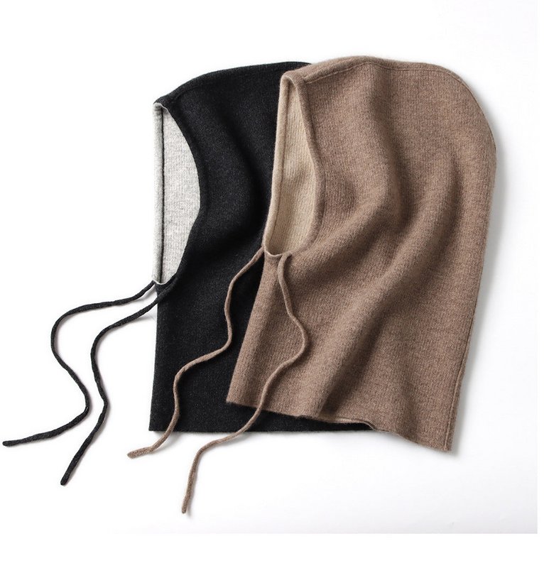 Dobbelt-sidet-100% cashmere 2-side-udøvet balaclava