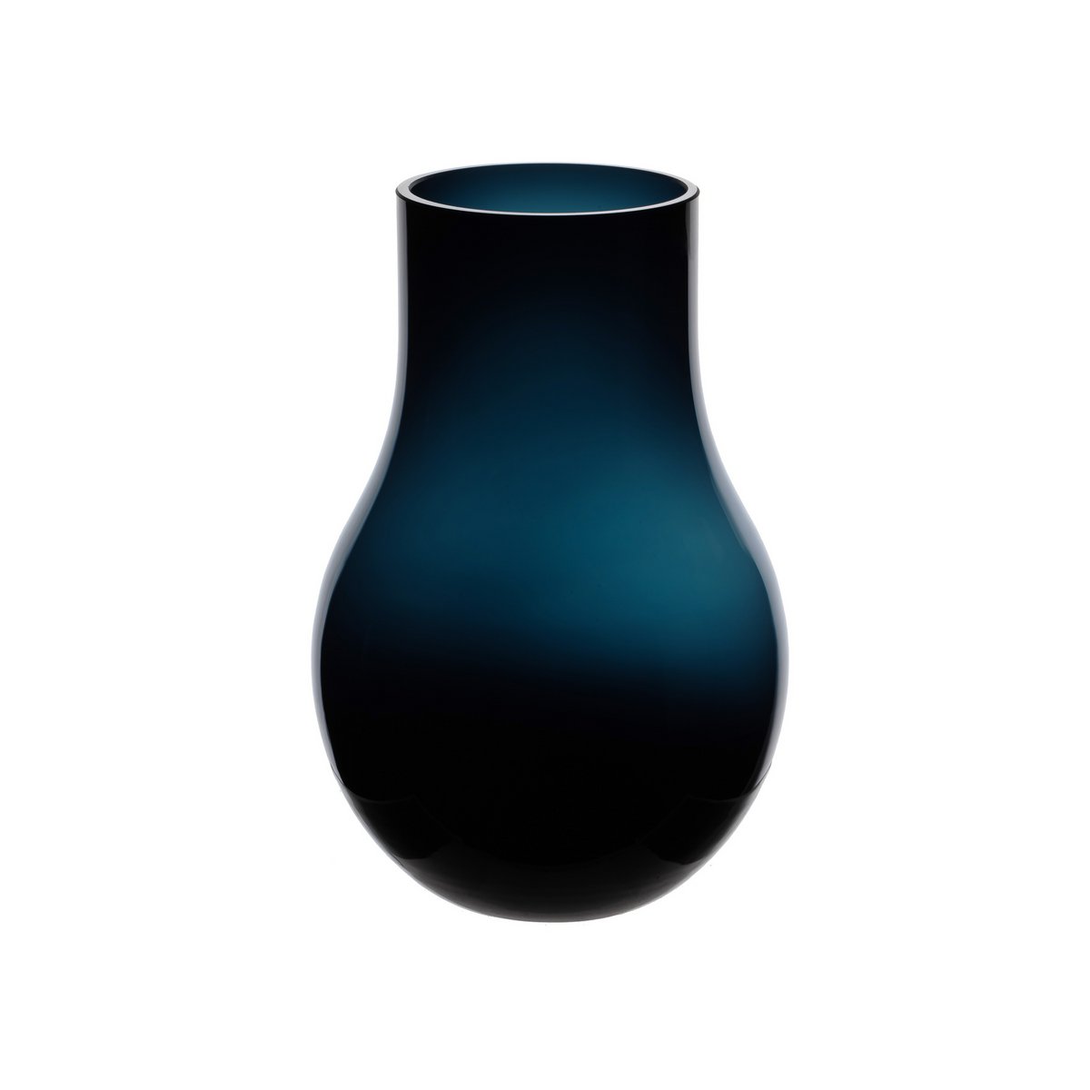 Vases en verre les plus vendus : grand vase moderne et élégant en verre de qualité bleu profond, DAVOS15